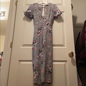 Floral striped jumpsuit